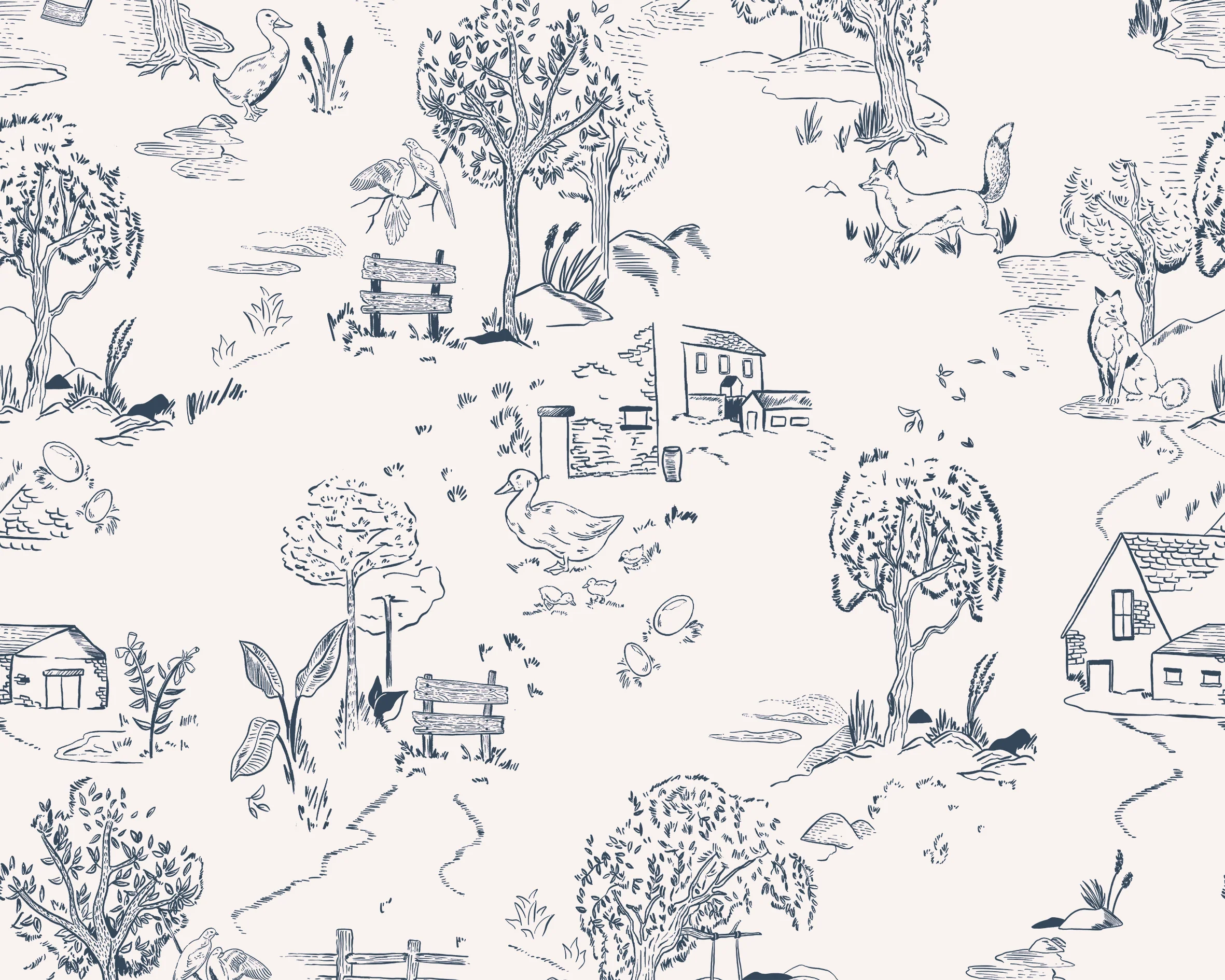 Busy Brook Wallpaper Sample - Image 3