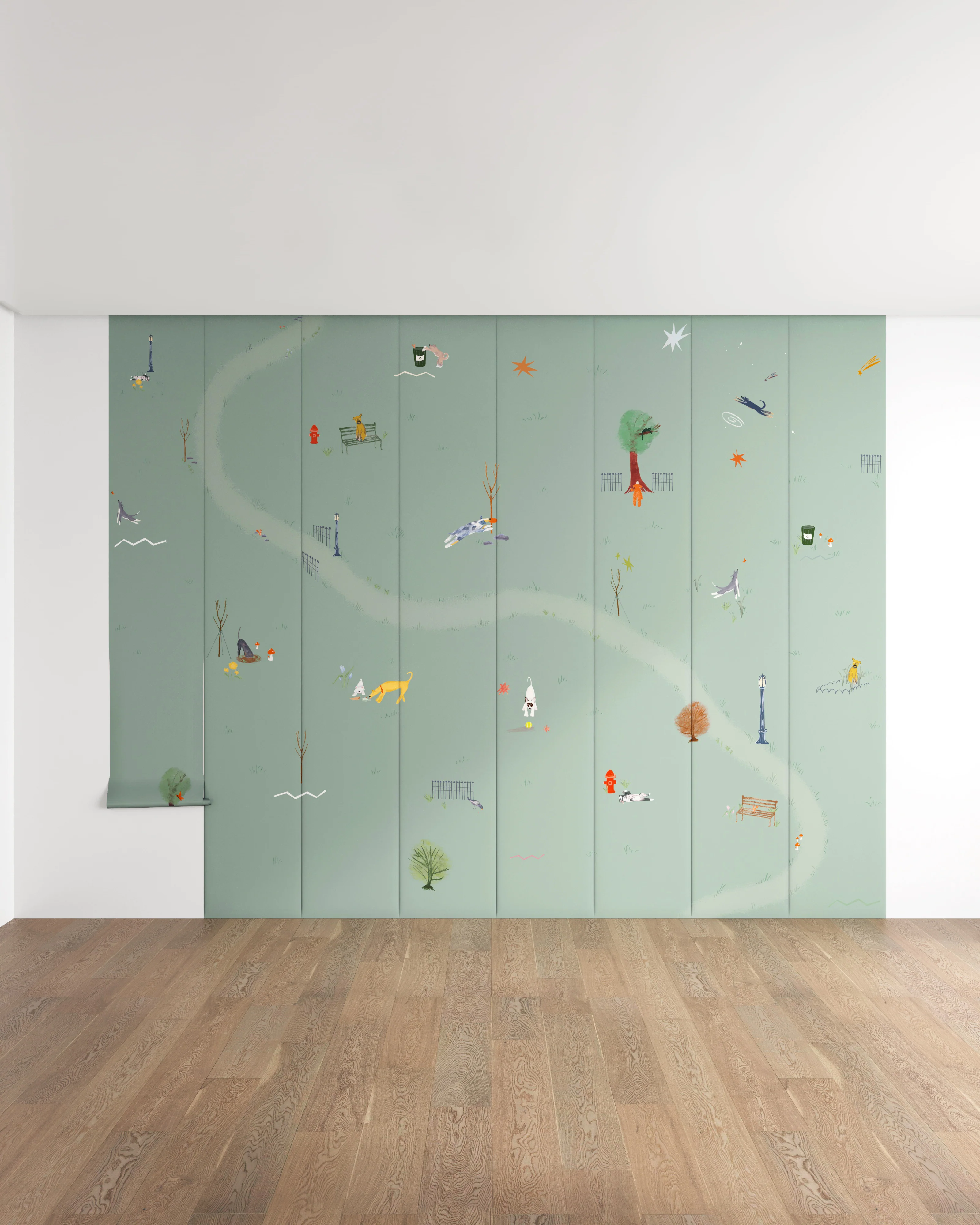 Central Park Dogs Wall Mural - Image 19