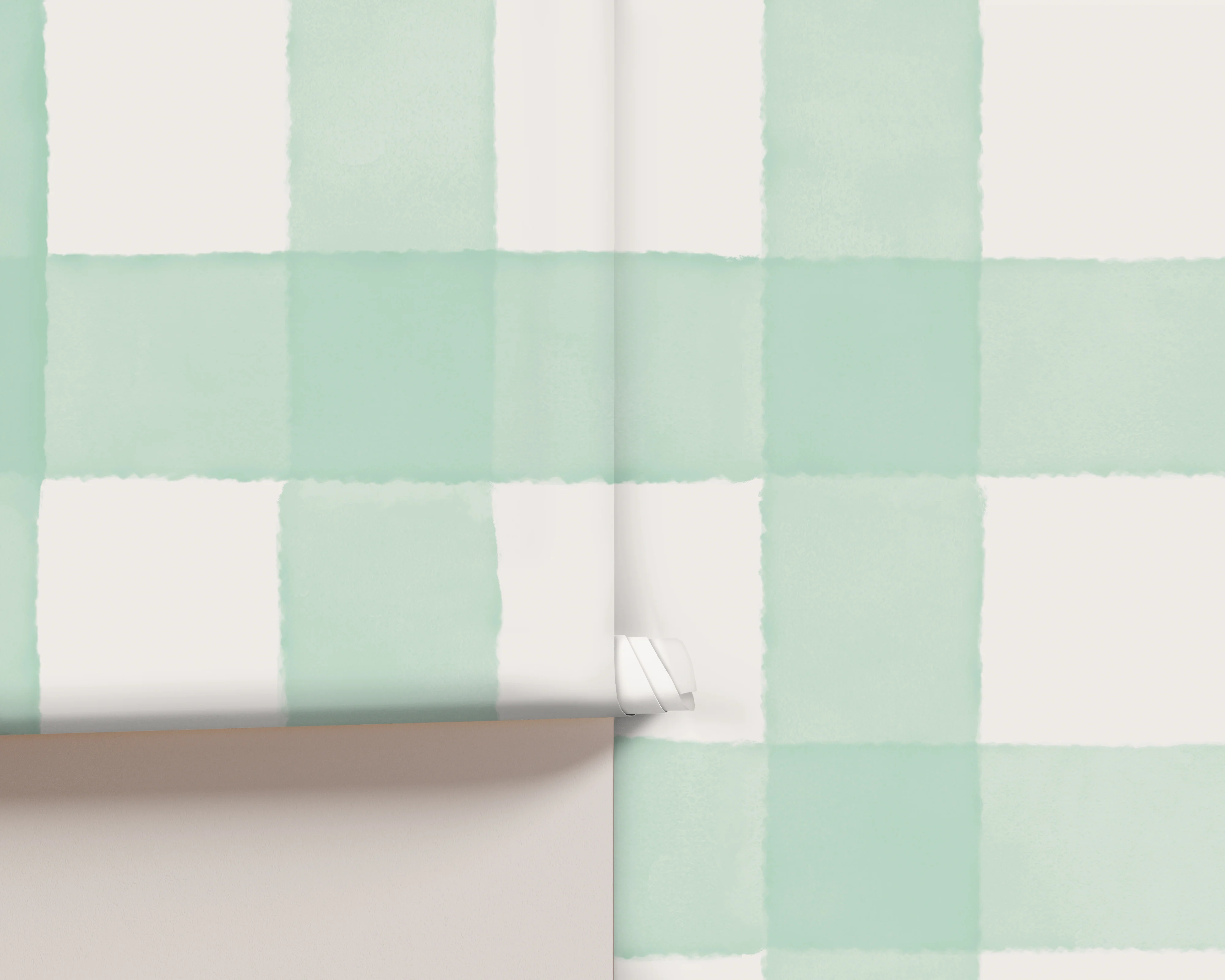 Watercolor Gingham Wallpaper - Image 18